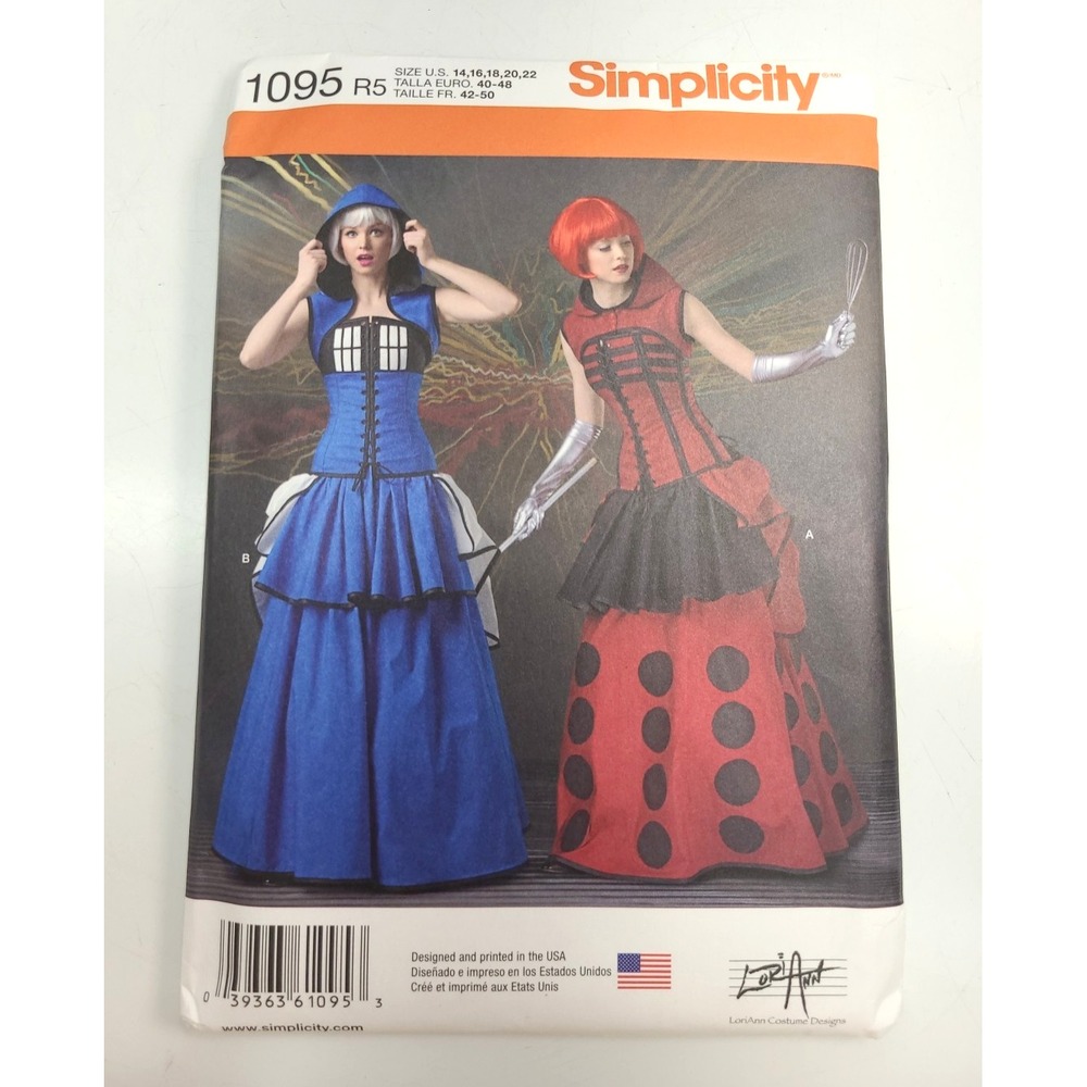 Simplicity 1095 R5 Sz  14 16 18‎ 20 22 Factory Fold Uncut